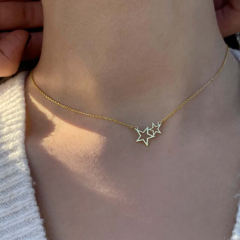 Delicate Star Necklace with Sterling Silver Chain Tiny Jewelry Gift