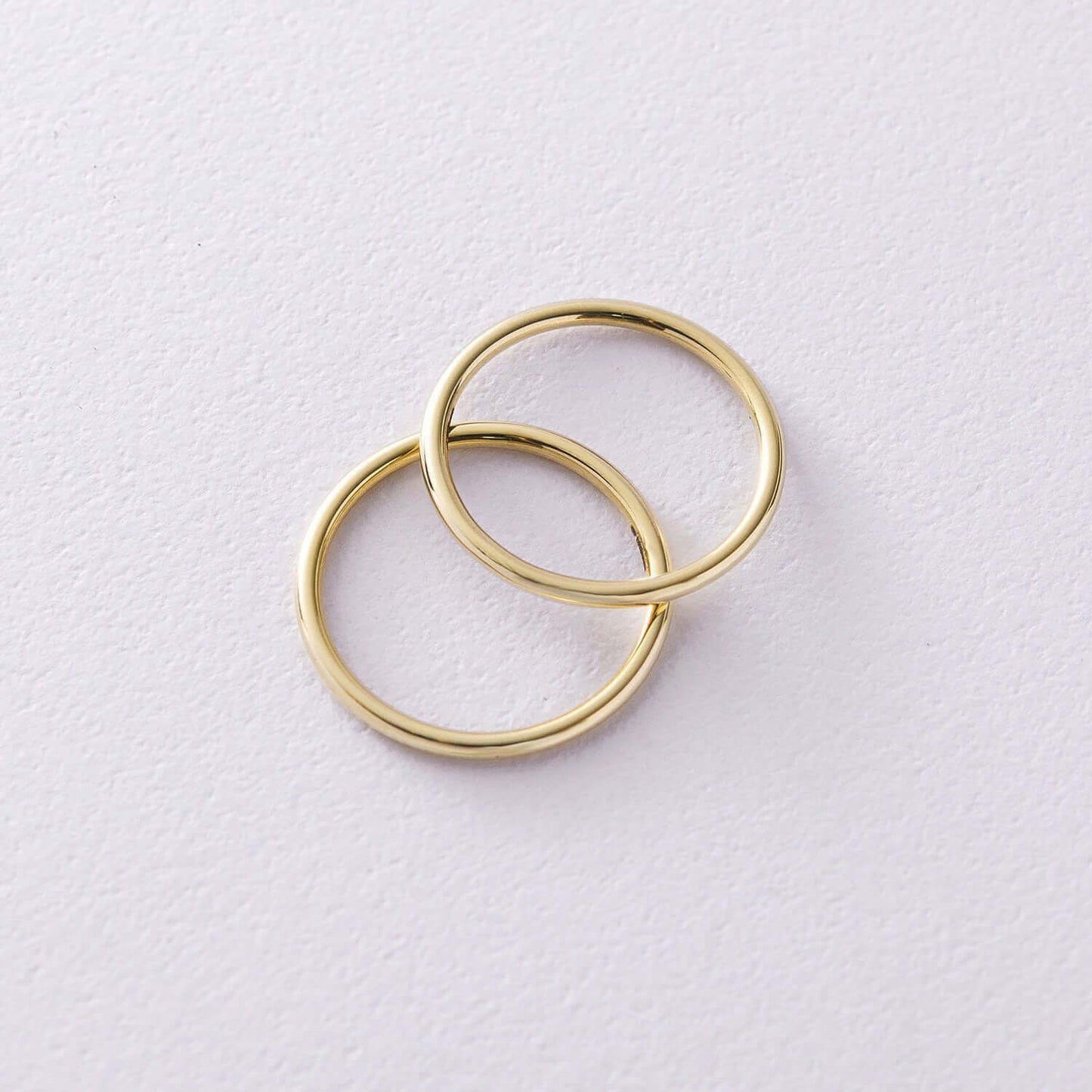 Thin Minimalistic Ring Solid Yellow Gold Wire Basic Jewelry