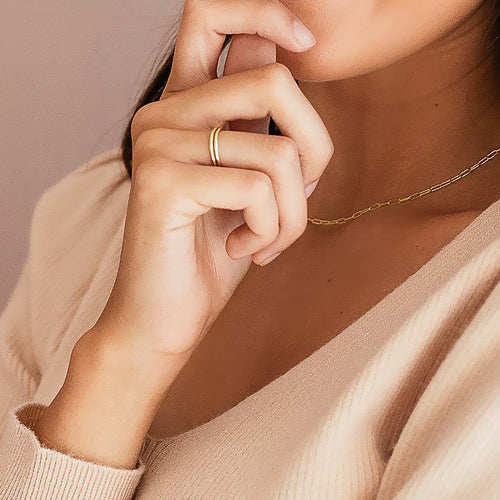 Thin Stacking Rings Basic Silver Band Set Dainty Jewelry