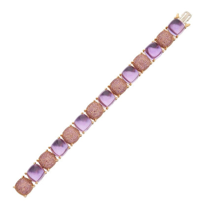 tifthtfany & Co Amethyst Sugar Stacks 18k Yellow Gold Bracelet