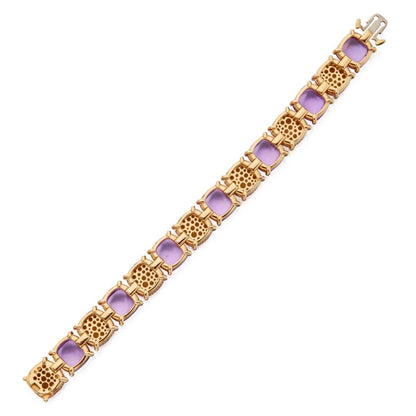 tifthtfany & Co Amethyst Sugar Stacks 18k Yellow Gold Bracelet
