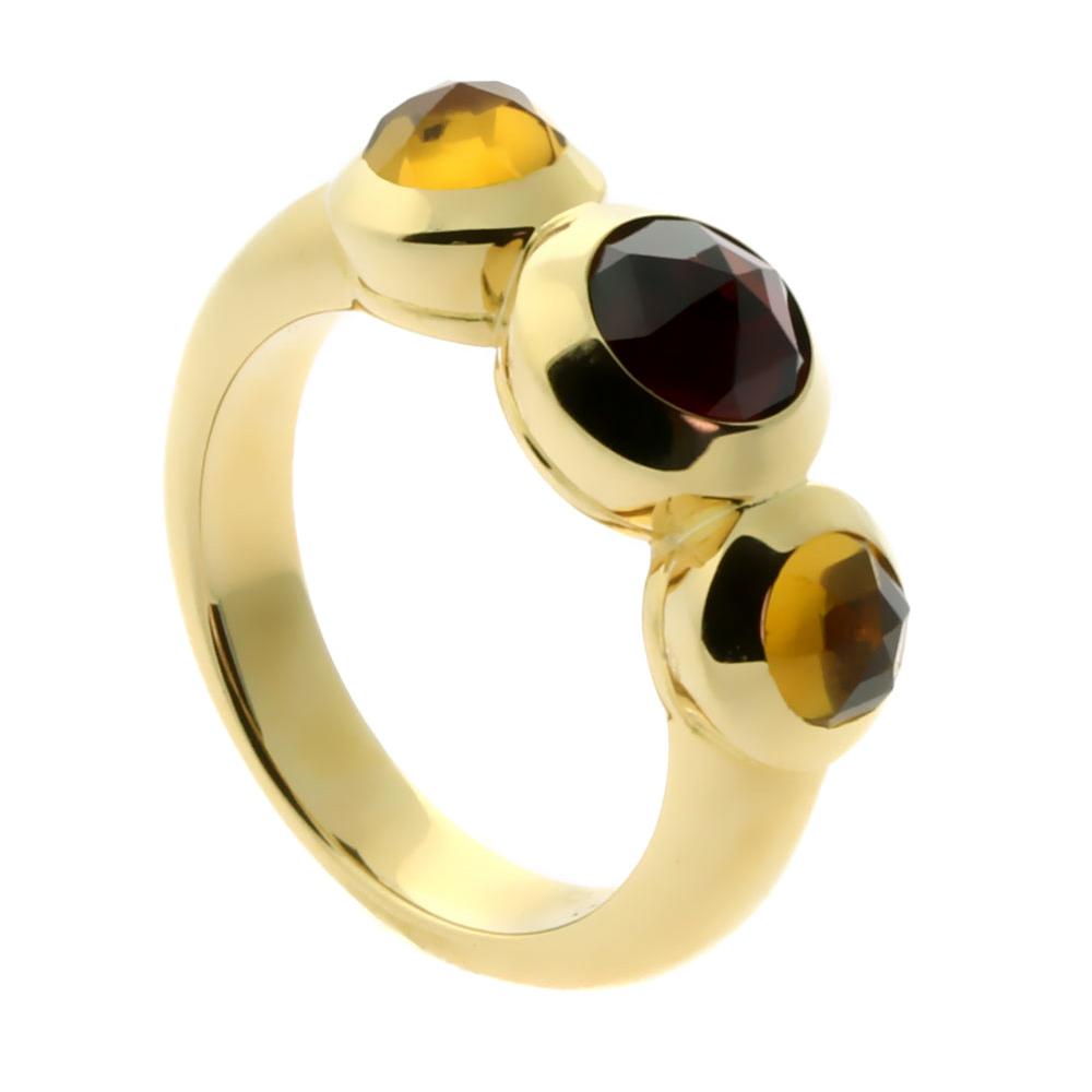 tifthtfany & Co. Citrine Garnet Gold Ring