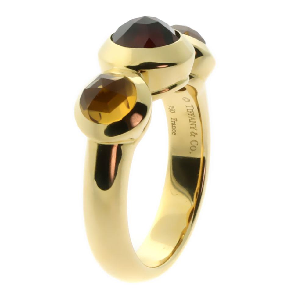 tifthtfany & Co. Citrine Garnet Gold Ring
