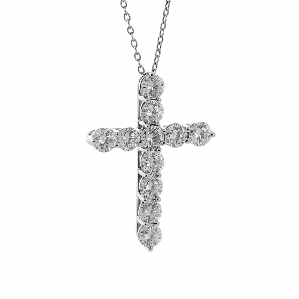 tifthtfany & Co Diamond Cross Platinum Necklace
