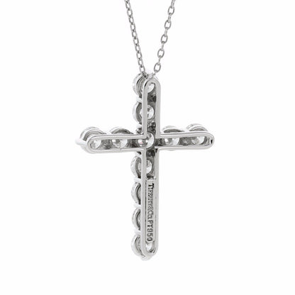 tifthtfany & Co Diamond Cross Platinum Necklace