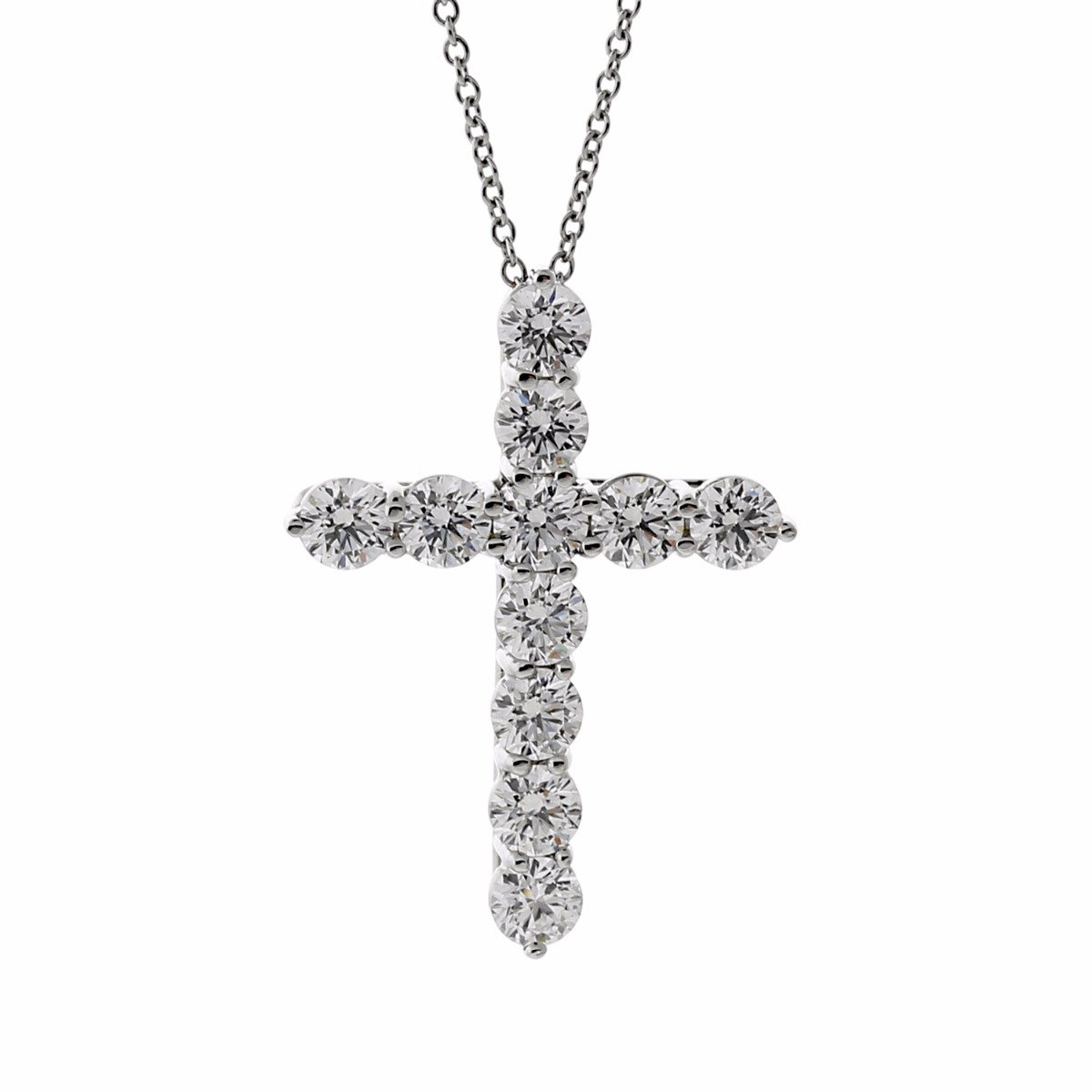 tifthtfany & Co Diamond Cross Platinum Necklace