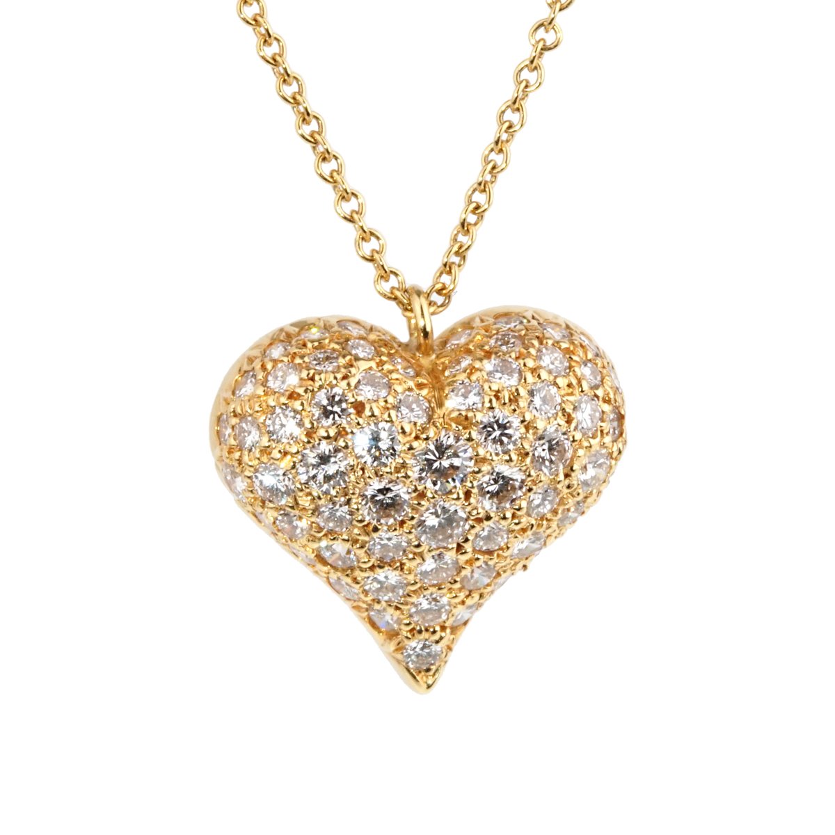 tifthtfany Co Diamond Heart Gold Necklace