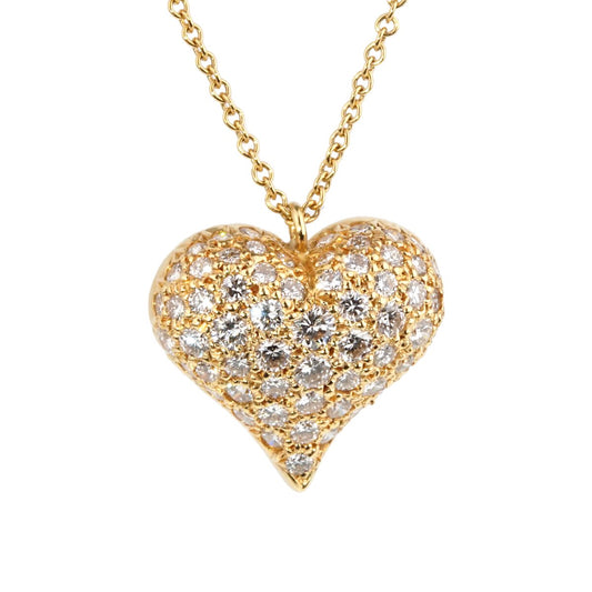 tifthtfany Co Diamond Heart Gold Necklace