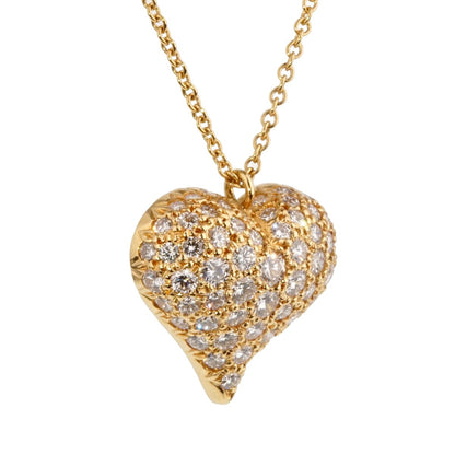 tifthtfany Co Diamond Heart Gold Necklace