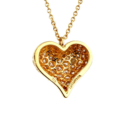 tifthtfany Co Diamond Heart Gold Necklace