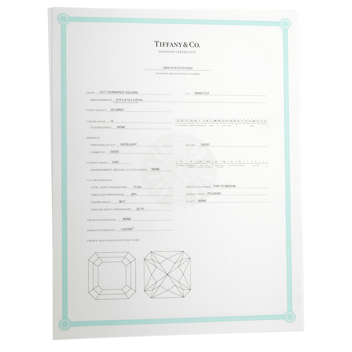 tifthtfany & Co Diamond Lucida Platinum Studs