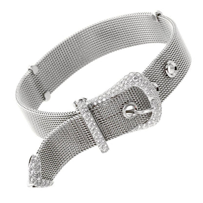 tifthtfany & Co. Diamond Platinum Buckle Bracelet