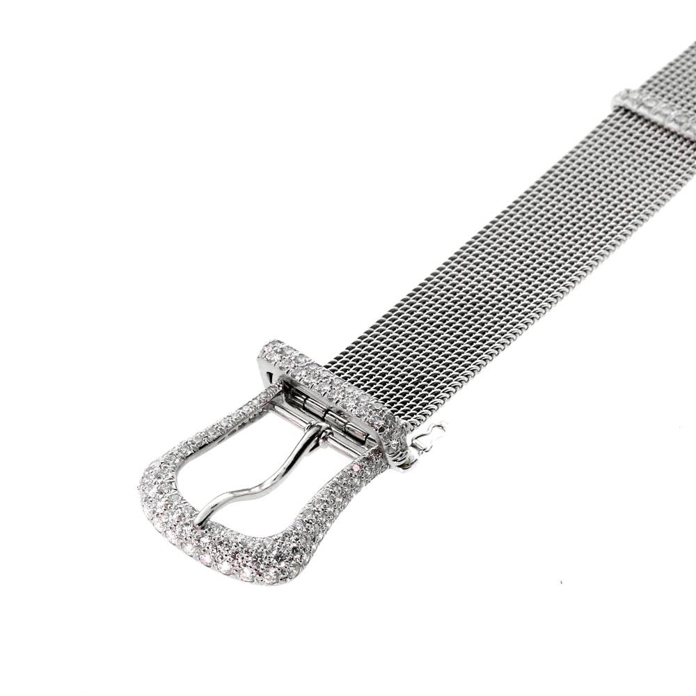 tifthtfany & Co. Diamond Platinum Buckle Bracelet