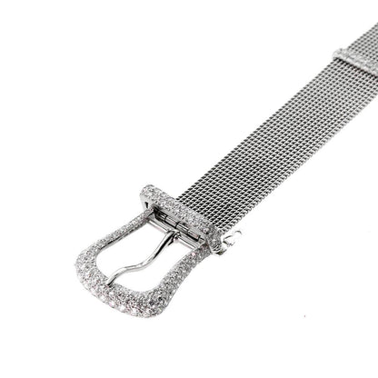 tifthtfany & Co. Diamond Platinum Buckle Bracelet