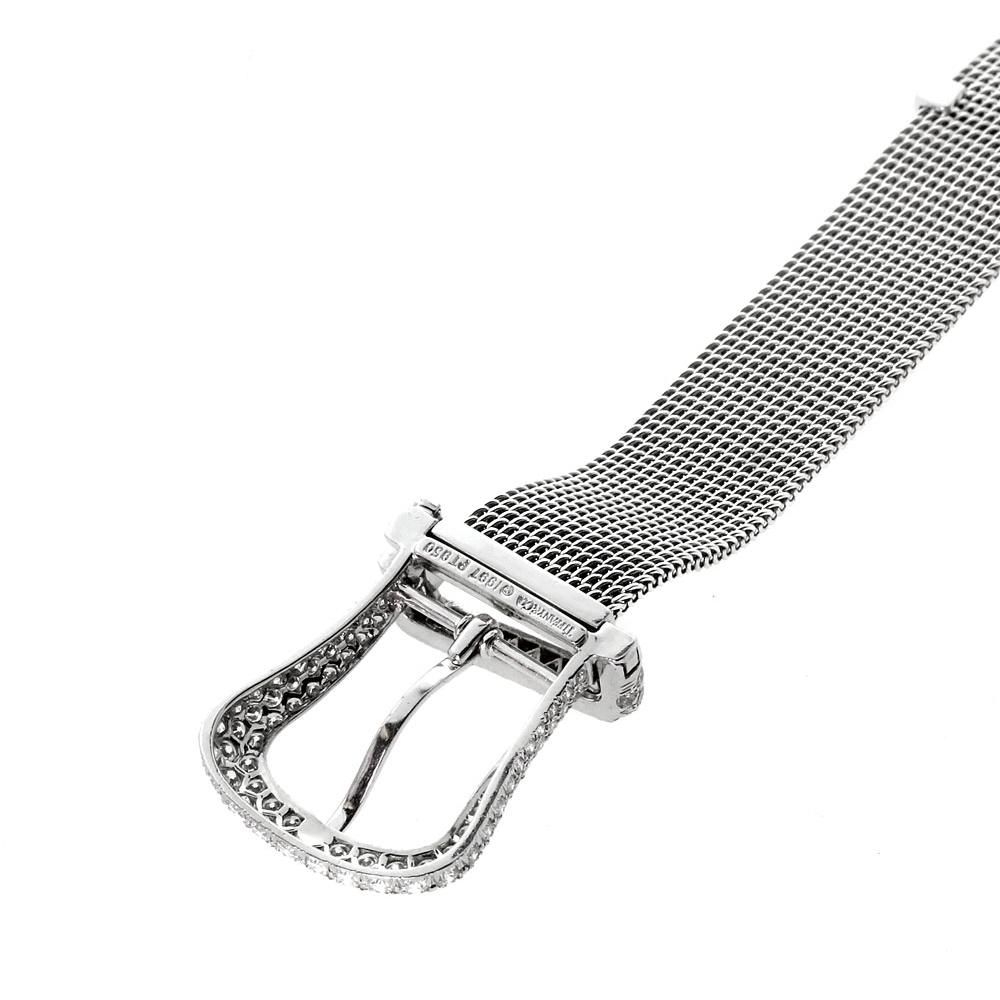 tifthtfany & Co. Diamond Platinum Buckle Bracelet
