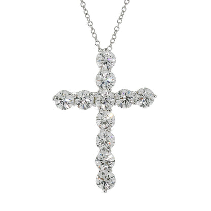 tifthtfany & Co. Diamond Platinum Cross Necklace