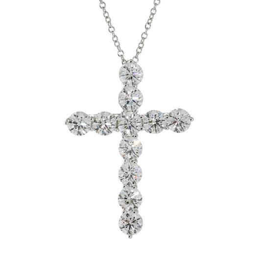 tifthtfany & Co. Diamond Platinum Cross Necklace