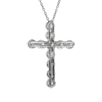 tifthtfany & Co. Diamond Platinum Cross Necklace