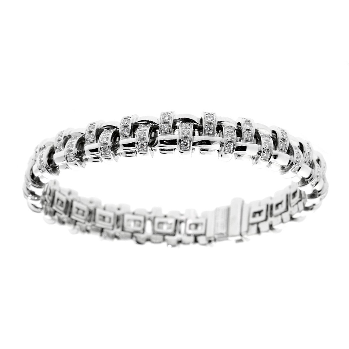 tifthtfany & Co Diamond Woven White Gold Bracelet