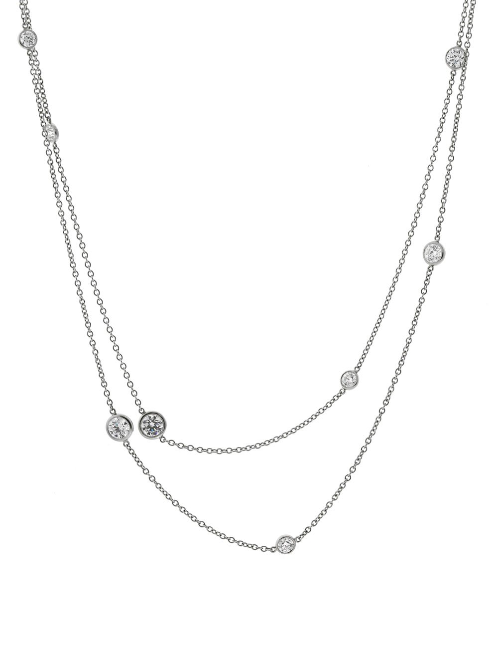 tifthtfany & Co Diamonds by the Yard Platinum Necklace