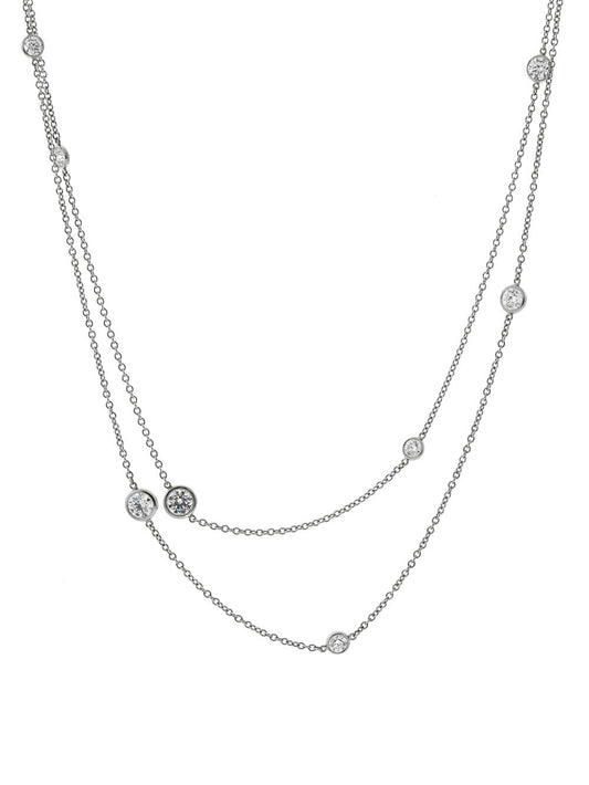 tifthtfany & Co Diamonds by the Yard Platinum Necklace