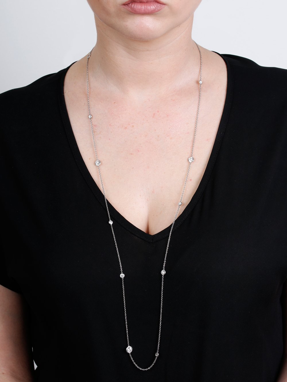 tifthtfany & Co Diamonds by the Yard Platinum Necklace