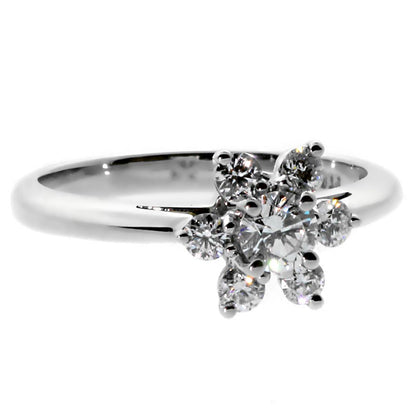 tifthtfany & Co Flower Diamond Platinum Ring