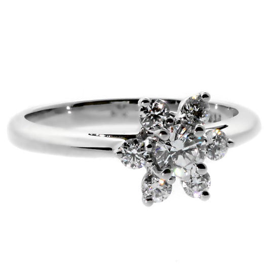 tifthtfany & Co Flower Diamond Platinum Ring