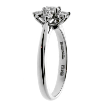 tifthtfany & Co Flower Diamond Platinum Ring
