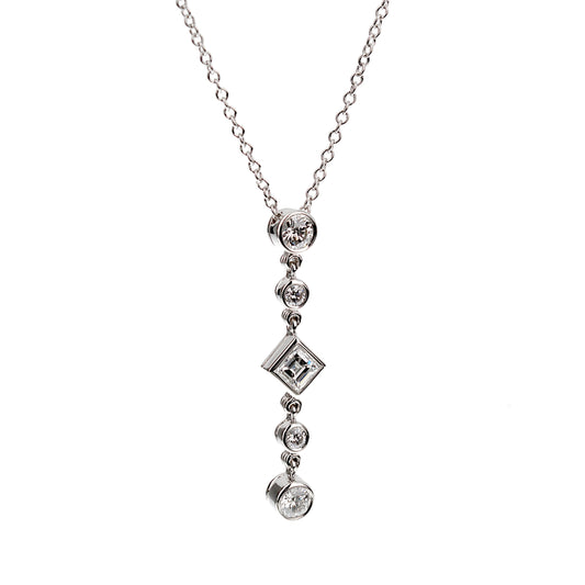 tifthtfany & Co Grace Platinum Diamond Pendant Necklace