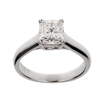 tifthtfany & Co Lucida Cut Diamond Platinum Engagement Ring