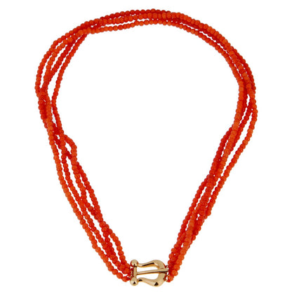 tifthtfany & Co Paloma Picasso Coral 18k Yellow Gold Necklace