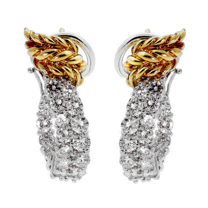 tifthtfany & Co Schlumberger Diamond Hoop Earrings