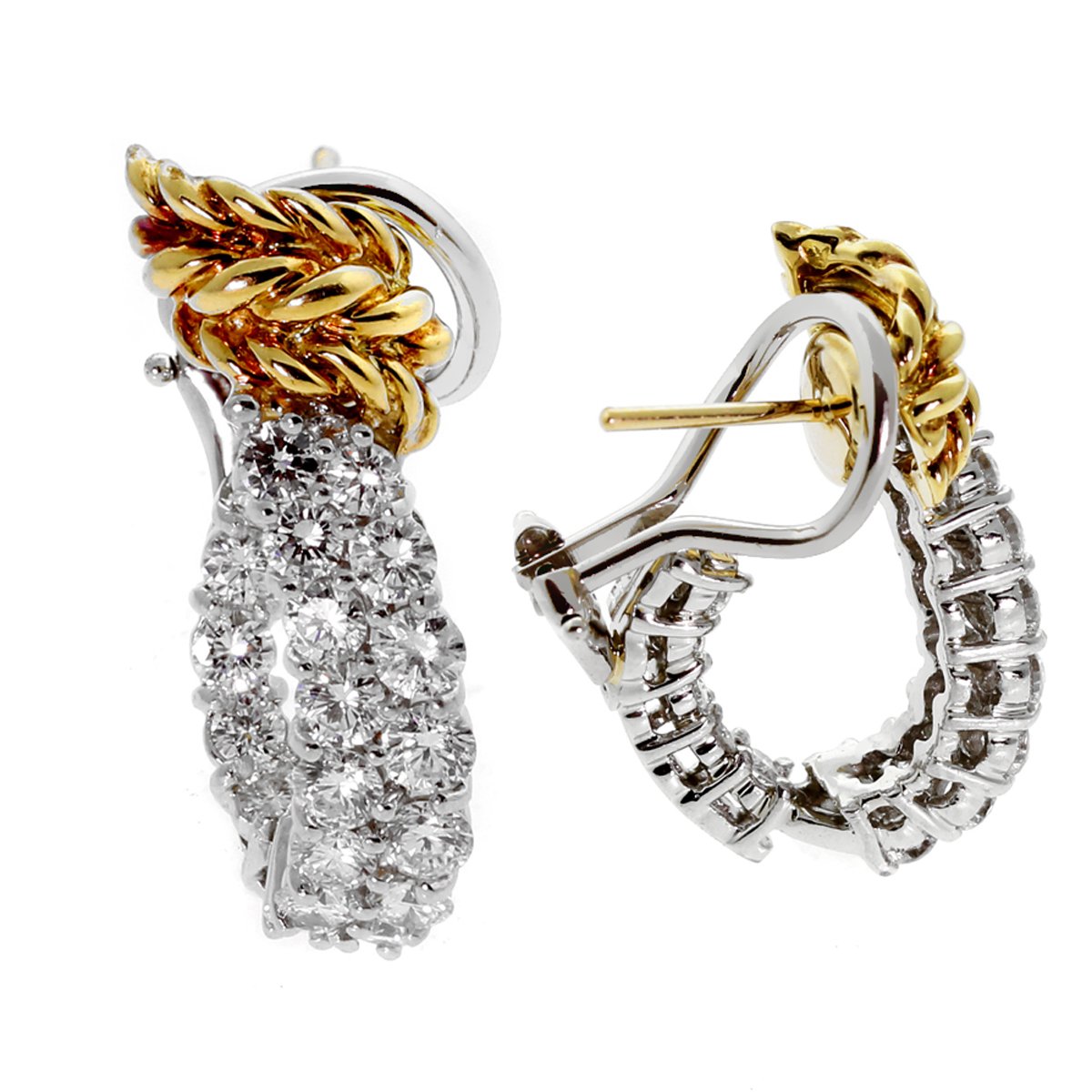 tifthtfany & Co Schlumberger Diamond Hoop Earrings