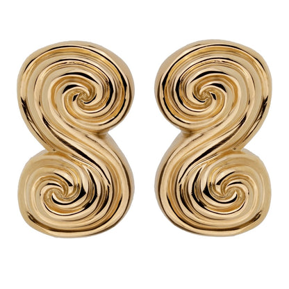tifthtfany & Co Scroll 18k Yellow Gold Clip On Earrings