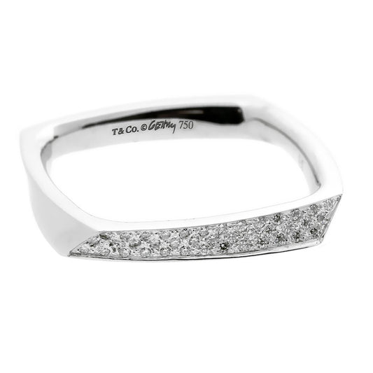 tifthtfany & Co. Torque Diamond White Gold Ring