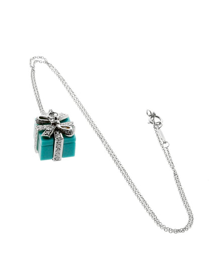 tifthtfany & Co Turquoise Diamond Platinum Necklace