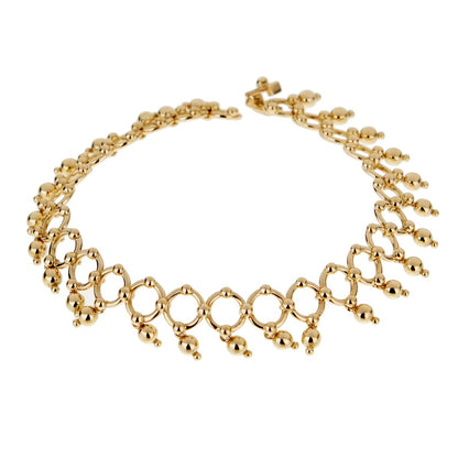 tifthtfany & Co Vintage Beaded Yellow Gold Bracelet