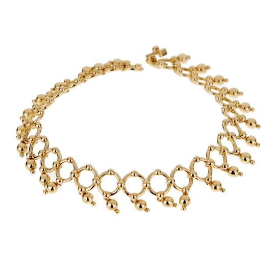 tifthtfany & Co Vintage Beaded Yellow Gold Bracelet