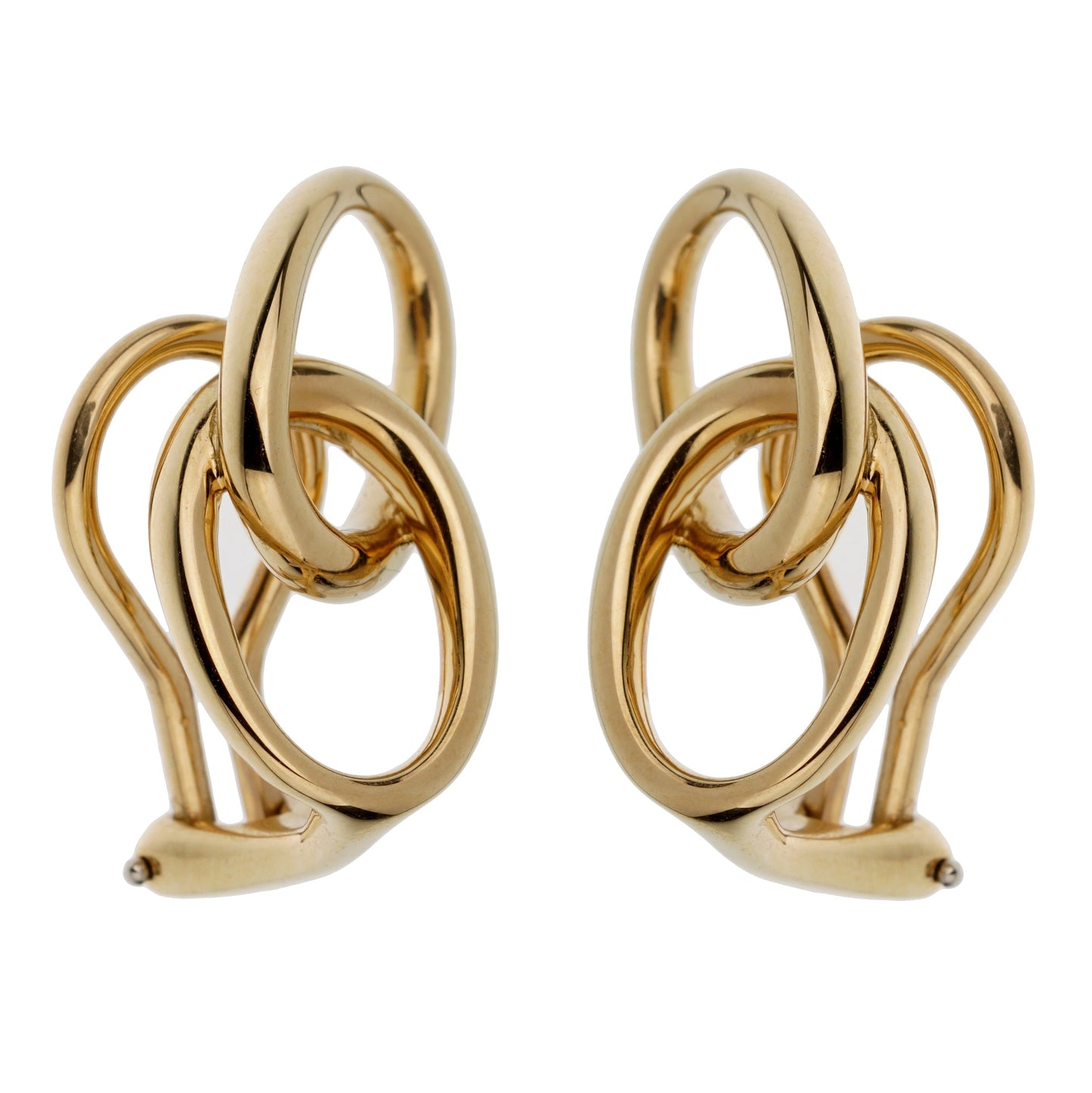 tifthtfany & Co Vintage Double Hoop 18k Yellow Gold Earrings