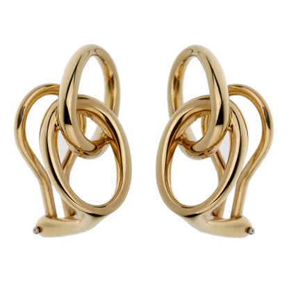 tifthtfany & Co Vintage Double Hoop 18k Yellow Gold Earrings