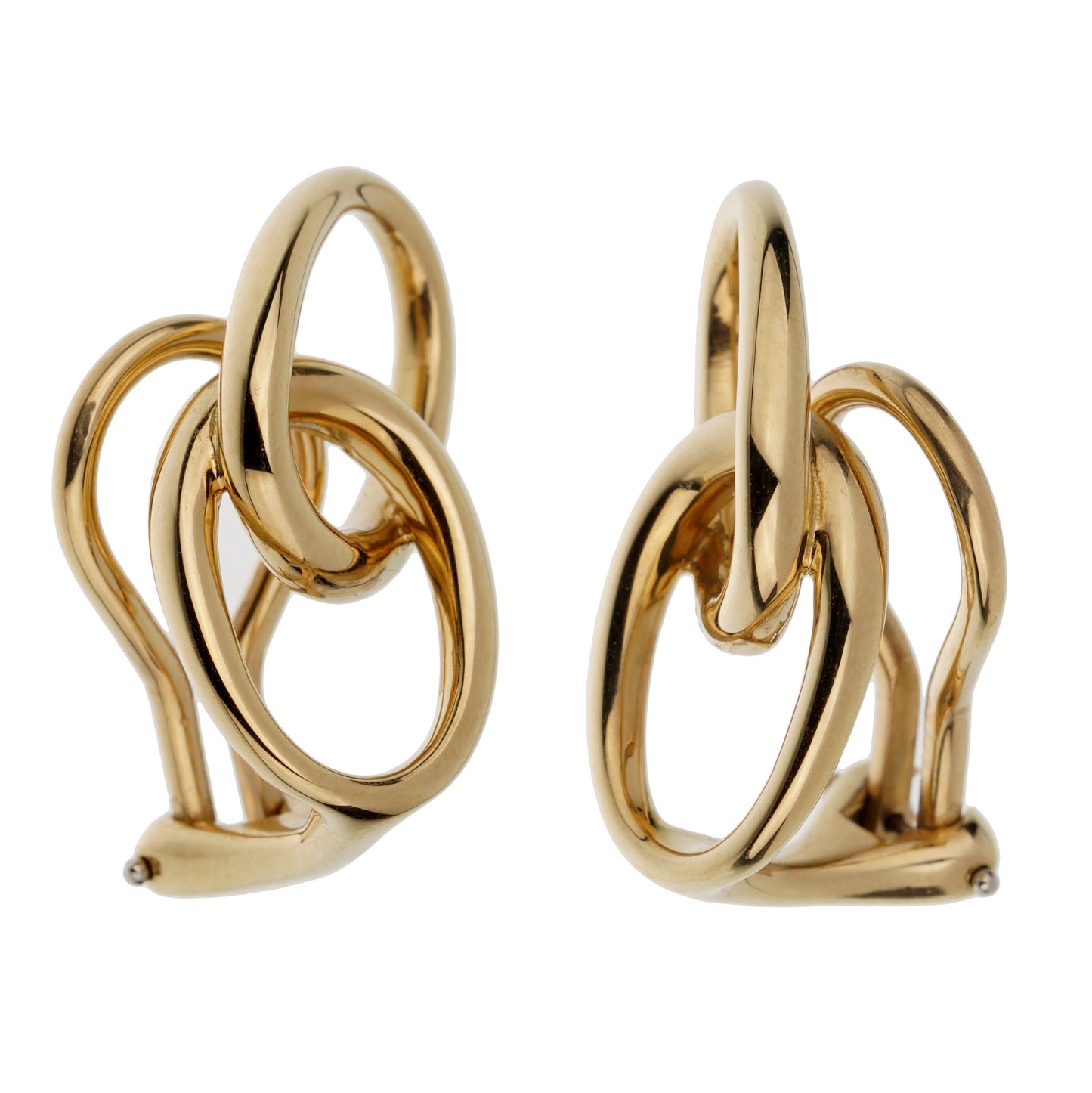 tifthtfany & Co Vintage Double Hoop 18k Yellow Gold Earrings