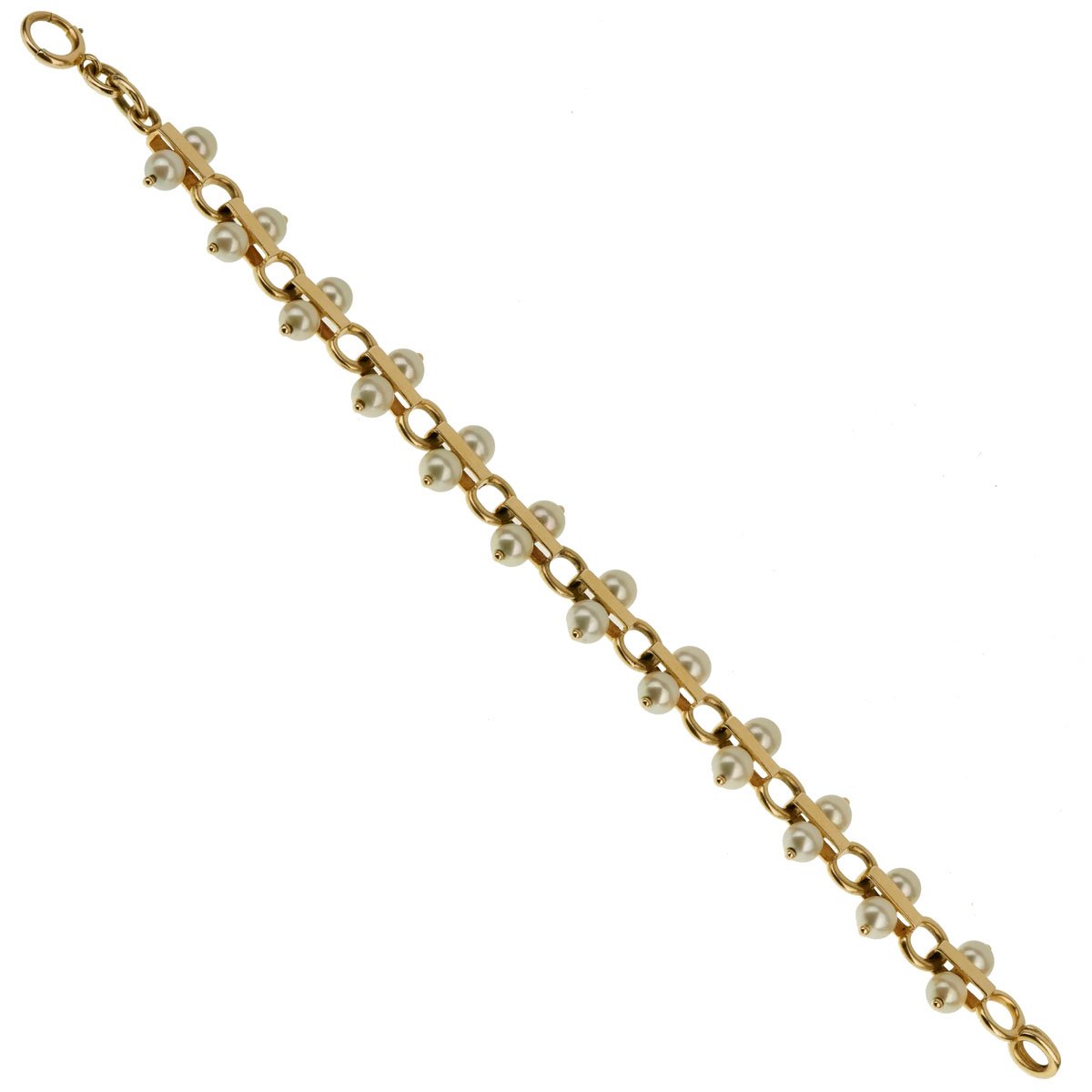 tifthtfany & Co Vintage Pearl Yellow Gold Bracelet