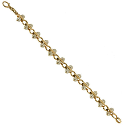tifthtfany & Co Vintage Pearl Yellow Gold Bracelet