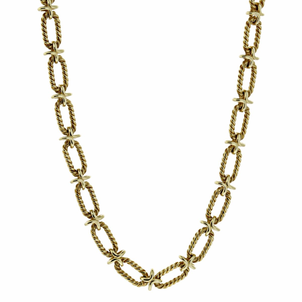 tifthtfany & Co Woven Gold Sautoir Necklace