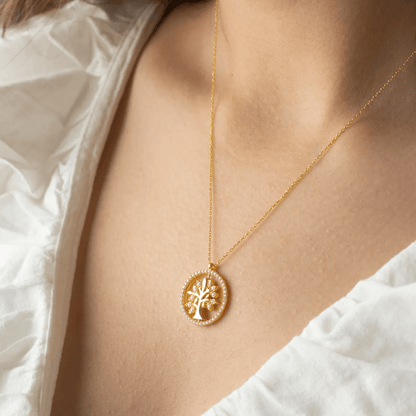 Tree of Life Rotating Pendant Necklace Luck Gift