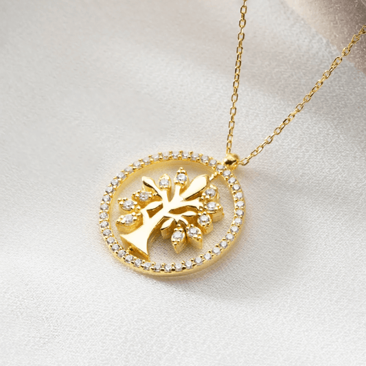 Tree of Life Rotating Pendant Necklace Luck Gift