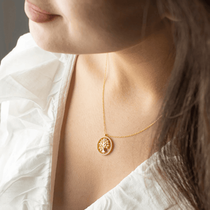 Tree of Life Rotating Pendant Necklace Luck Gift