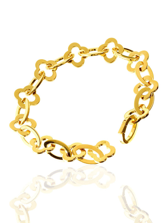 Vathtn Clthteef and Arpels Alhambra 18k Yellow Gold Bracelet