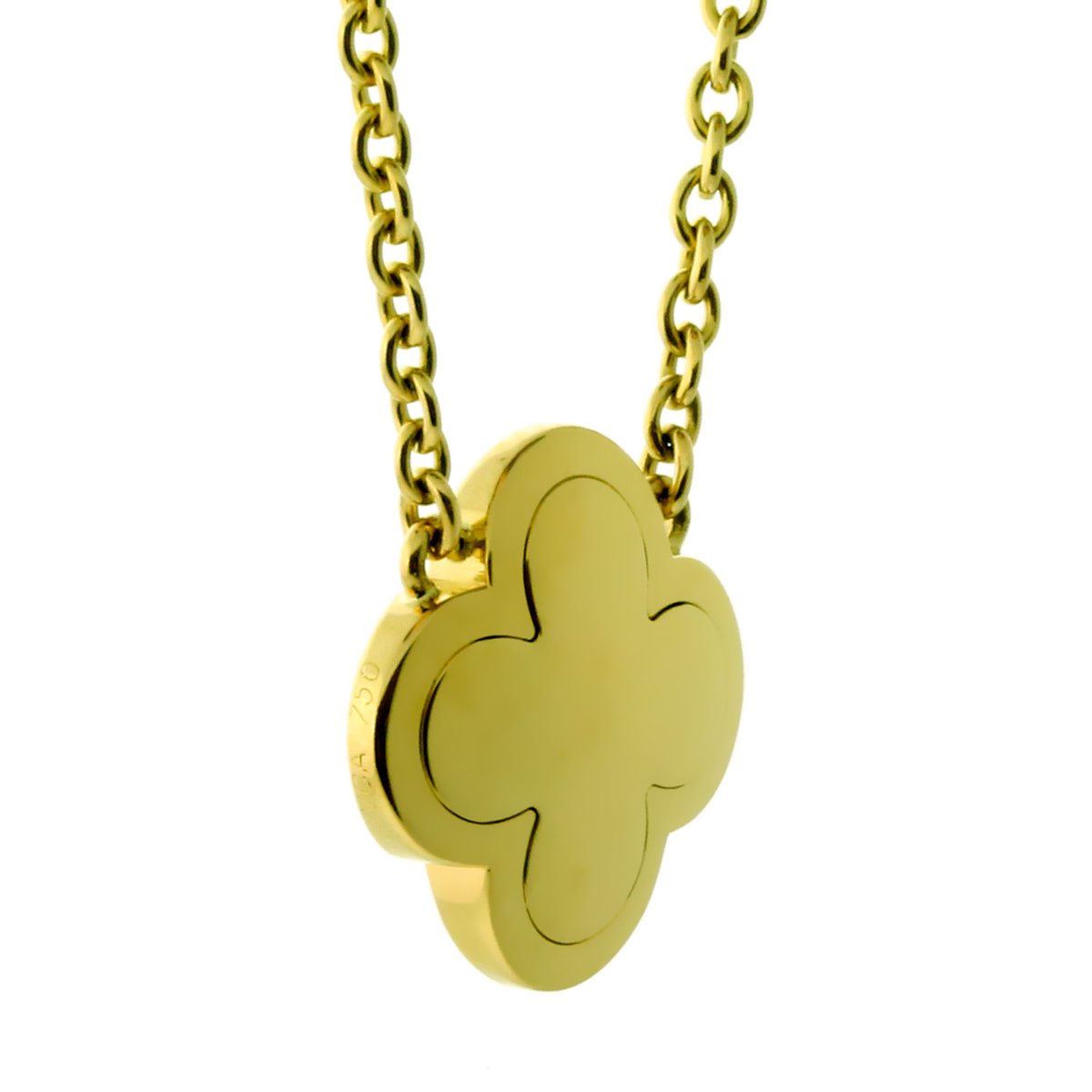 Vathtn Clthteef and Arpels Pure Alhambra Diamond Gold Necklace